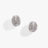 Coffee Bean Pave Stud Earrings