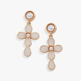 Coquette Christian Cross Drop Earrings