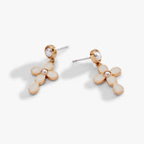 Coquette Christian Cross Drop Earrings