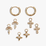 Coquette Christian Huggie Earring Set