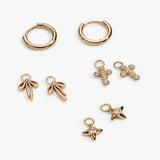 Coquette Christian Huggie Earring Set