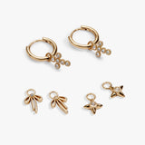 Coquette Christian Huggie Earring Set