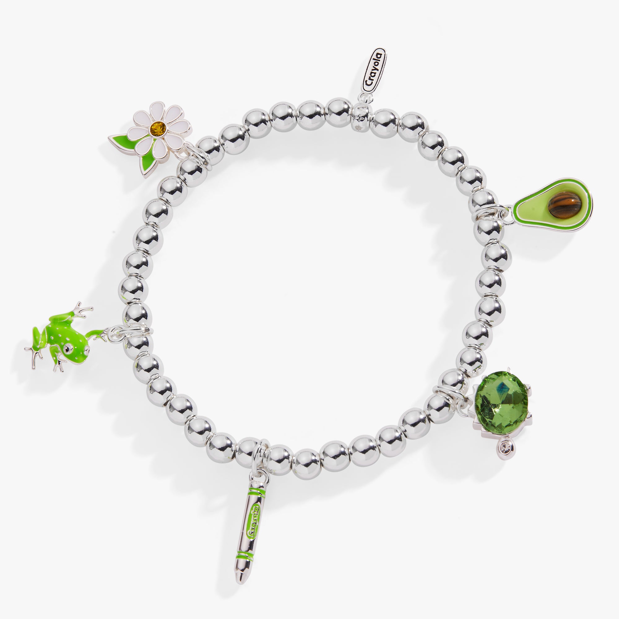 Crayola Forest Green Charm Stretch Bracelet