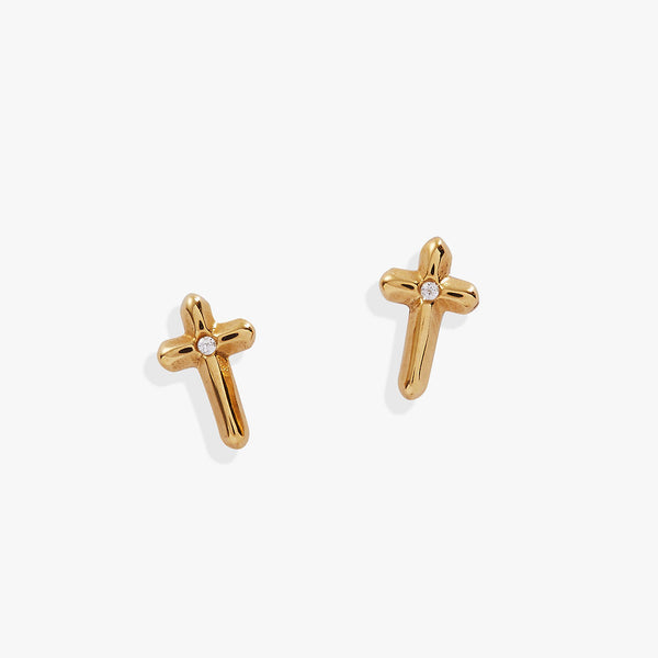 [TATIANA] 925Silver☆Cross Ribbon Earrings 925 Sterling Silver Ribbon Bow Stud Earrings, Bow Earrings