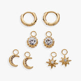 Celestial Mix & Match Charm Earring Set of 4