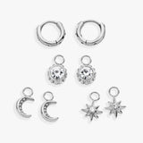 Celestial Mix & Match Charm Earring Set of 4