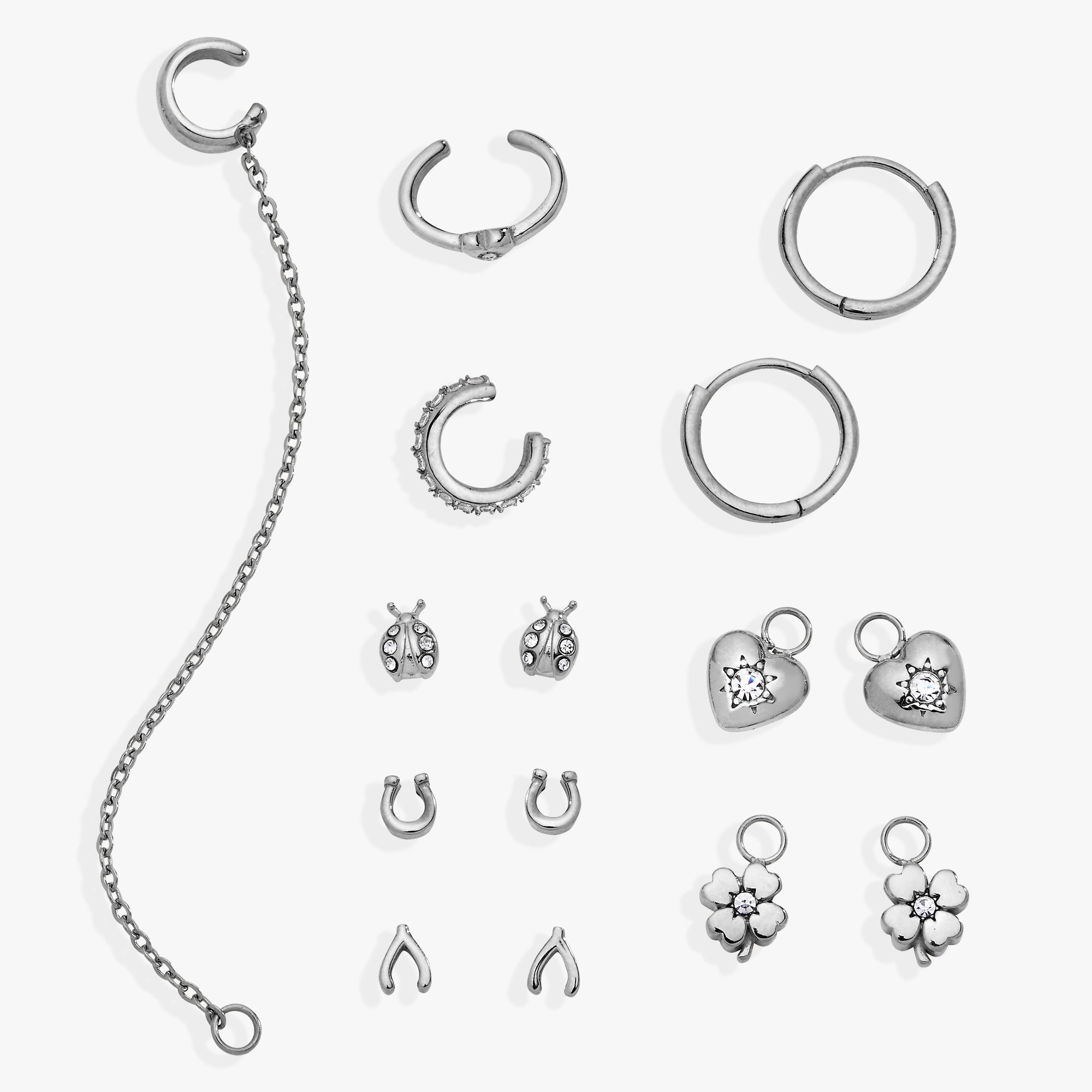 Love & Luck Stackable 9 Piece Earring Set