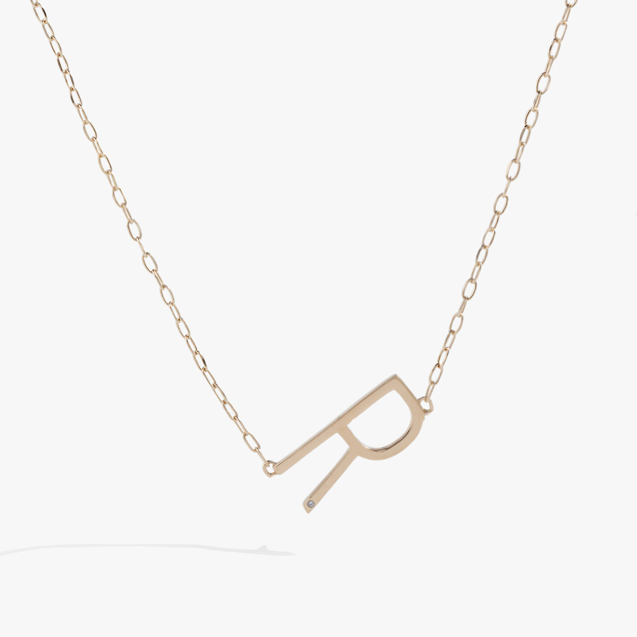 Initial S Precious Elongated Necklace
