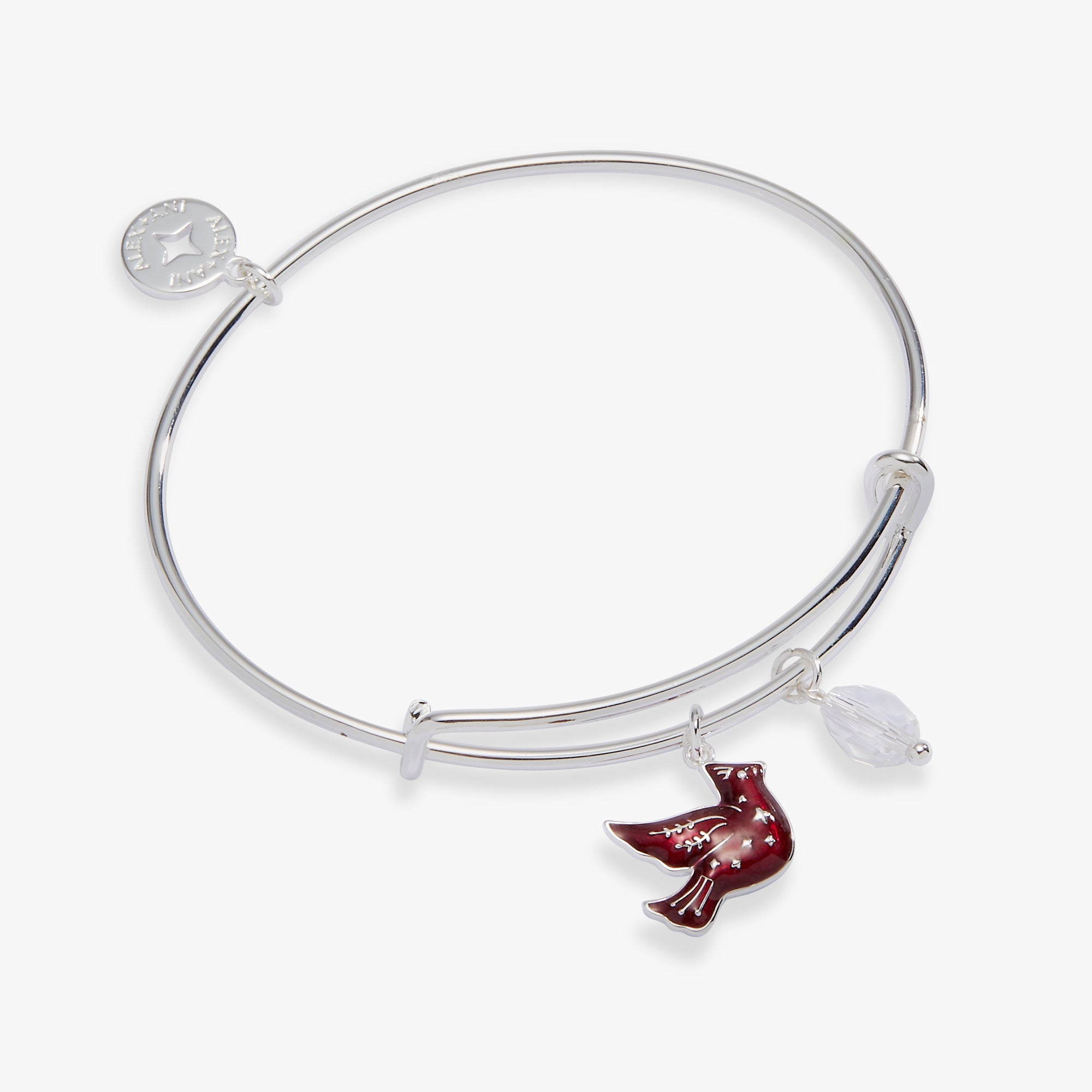Crystal Cardinal Duo Charm Bangle