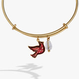Crystal Cardinal Duo Charm Bangle