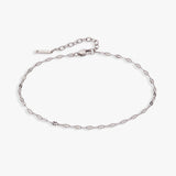 Multi Faceted Chain Anklet