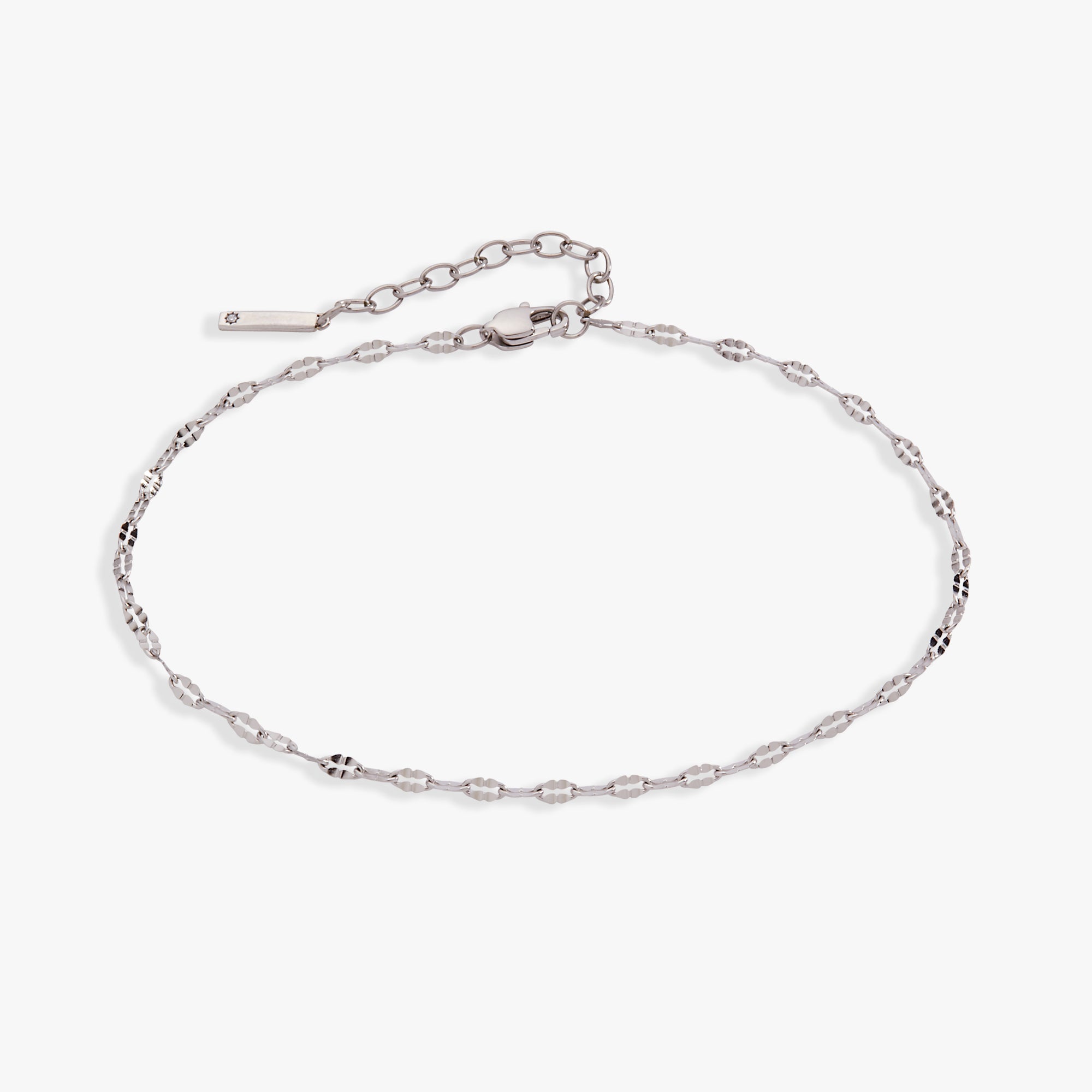 Multi Faceted Chain Anklet
