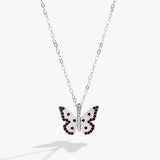 January 'Courage' Butterfly Birthstone Pendant