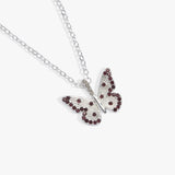 January 'Courage' Butterfly Birthstone Pendant