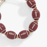 Football Oversized Beaded Bangle