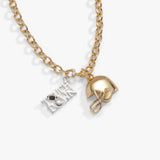 Football 'Touchdown' Duo Charm Pendant Necklace