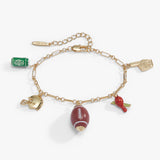 Football Tailgate Charm Bracelet