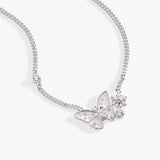 Glass Butterfly Inline Necklace