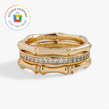 Bamboo Trio Ring Set