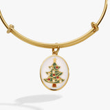 'Have A Tree-mendous Christmas' Charm Bangle