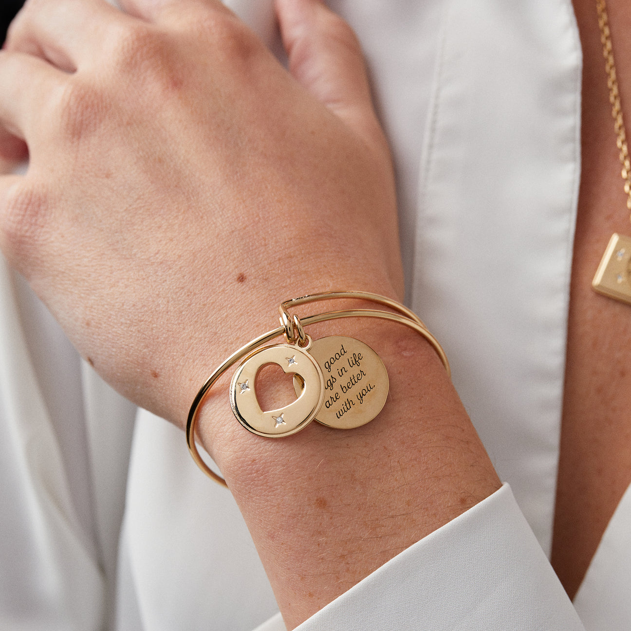 Hidden Message Butterfly Affirmation Bangle