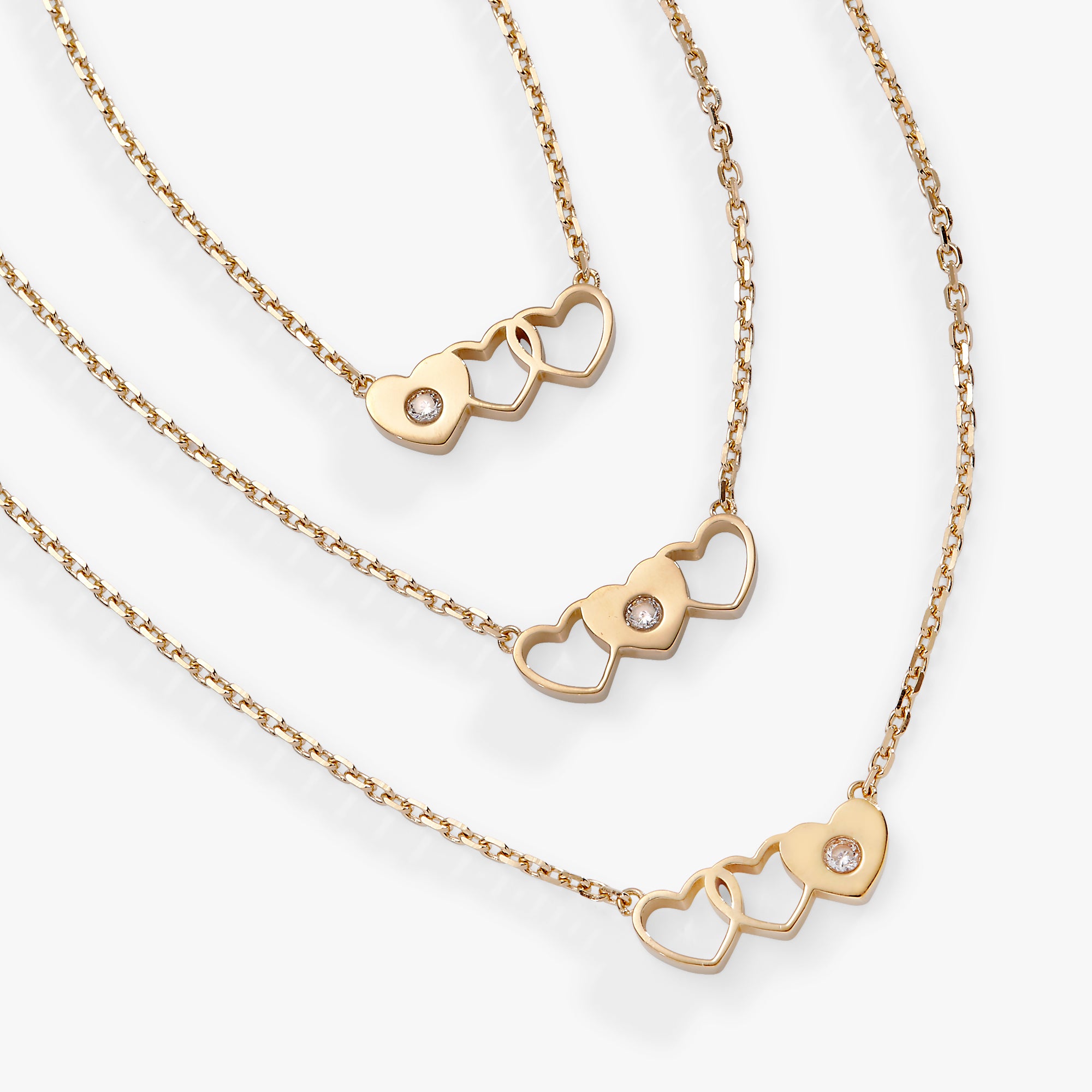 Rose Gold Three Best Friend Rings Friendship Necklaces Trio Best