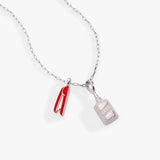 'You Are The Glue Holding Us All Together' Glue & Stapler Charm Necklace