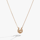 'Horse Girl At Heart' Horseshoe Necklace