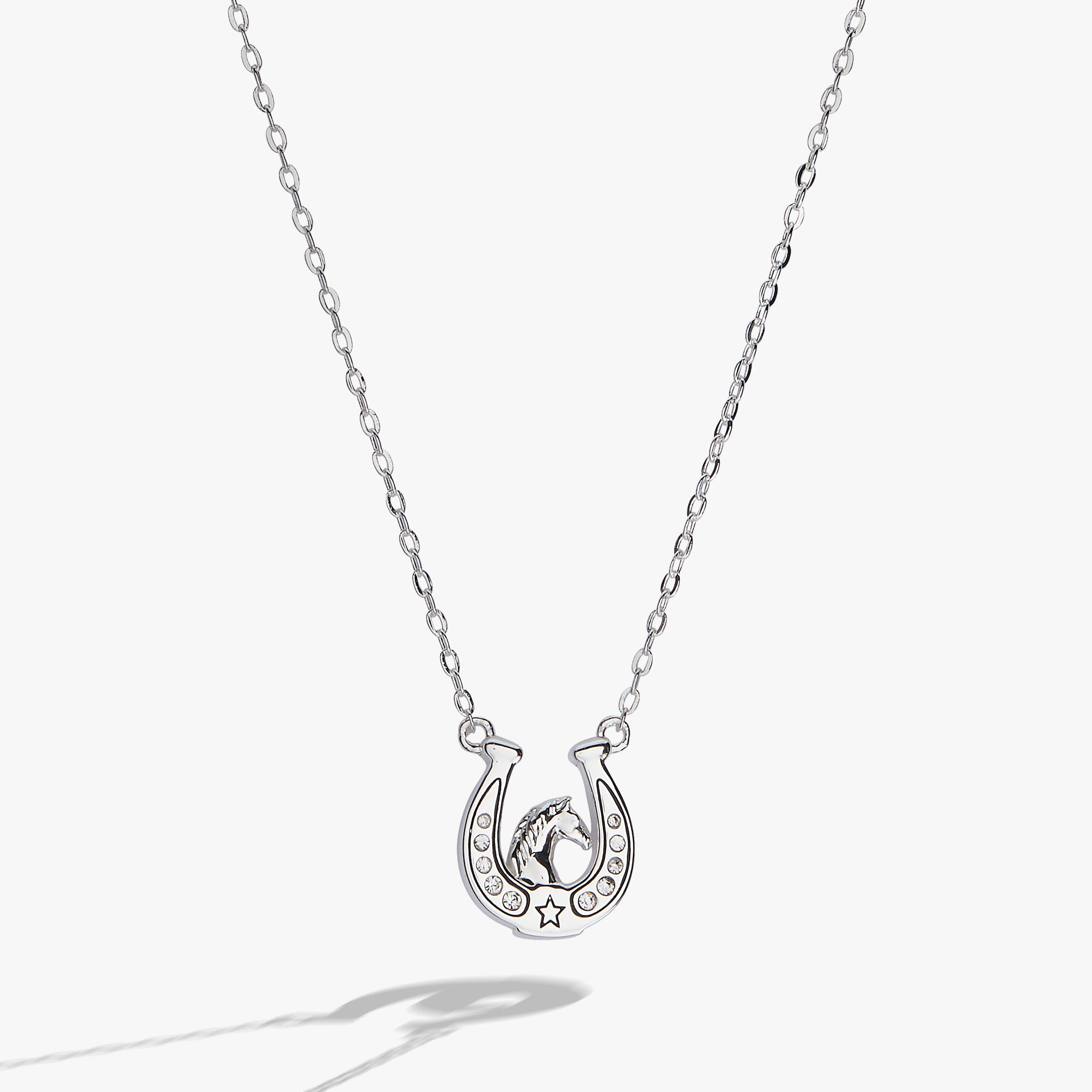 'Horse Girl At Heart' Horseshoe Necklace