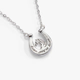 'Horse Girl At Heart' Horseshoe Necklace