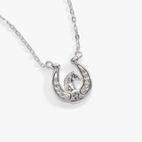 'Horse Girl At Heart' Horseshoe Necklace