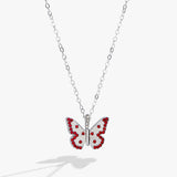 July 'Love' Butterfly Birthstone Pendant
