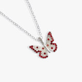July 'Love' Butterfly Birthstone Pendant