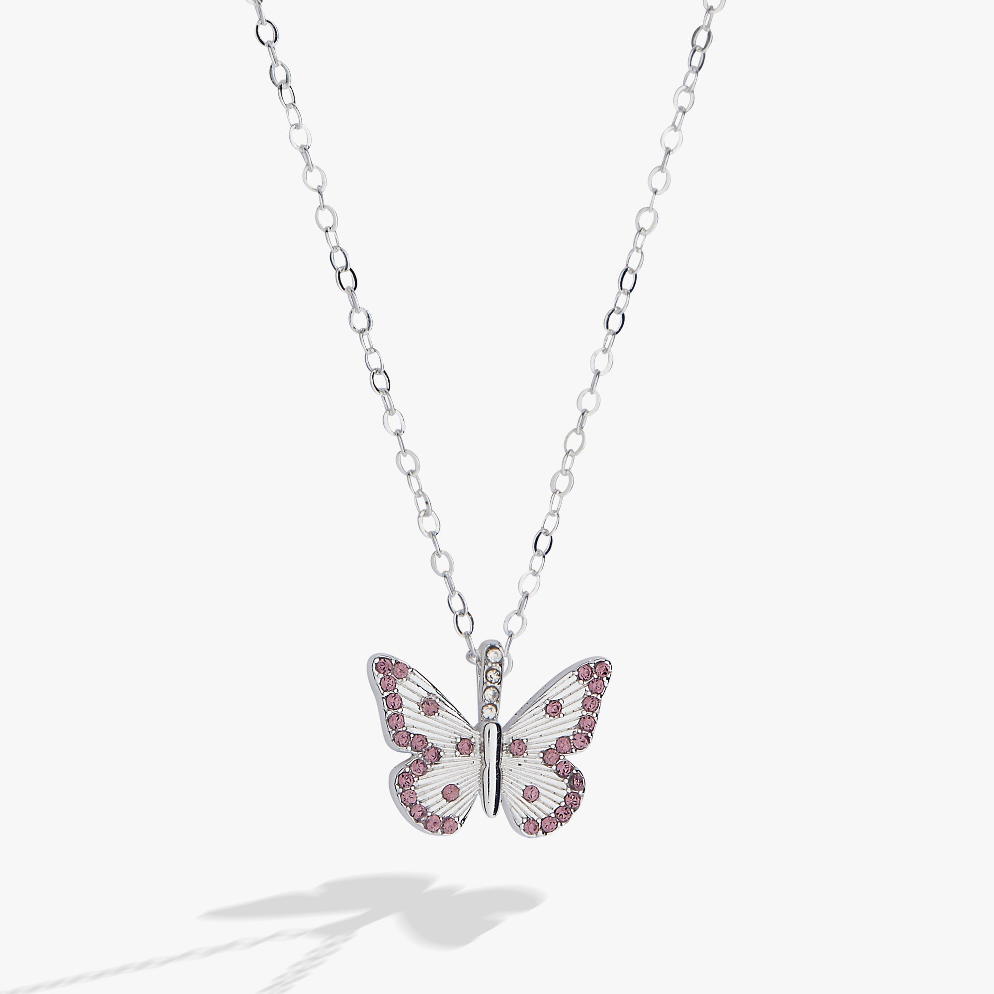 June 'Luck' Butterfly Birthstone Pendant