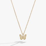 Filigree Butterfly Pendant Necklace