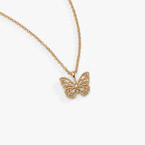 Filigree Butterfly Pendant Necklace