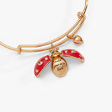 'Make Your Own Luck' Ladybug Charm Bangle