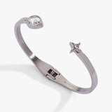 Crystal Teardrop and Star Cuff Bracelet