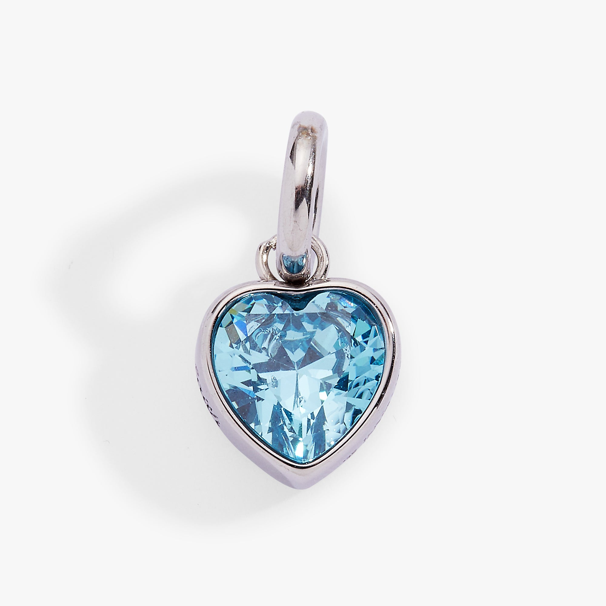 March 'Faith' Heart Birthstone Charm