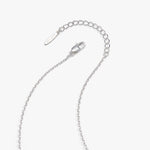 A silver chain extender with a lobster clasp and a small engraved tag reading 'MARCY', shown on a clean white background.