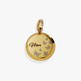 Mom Butterfly Disc Charm