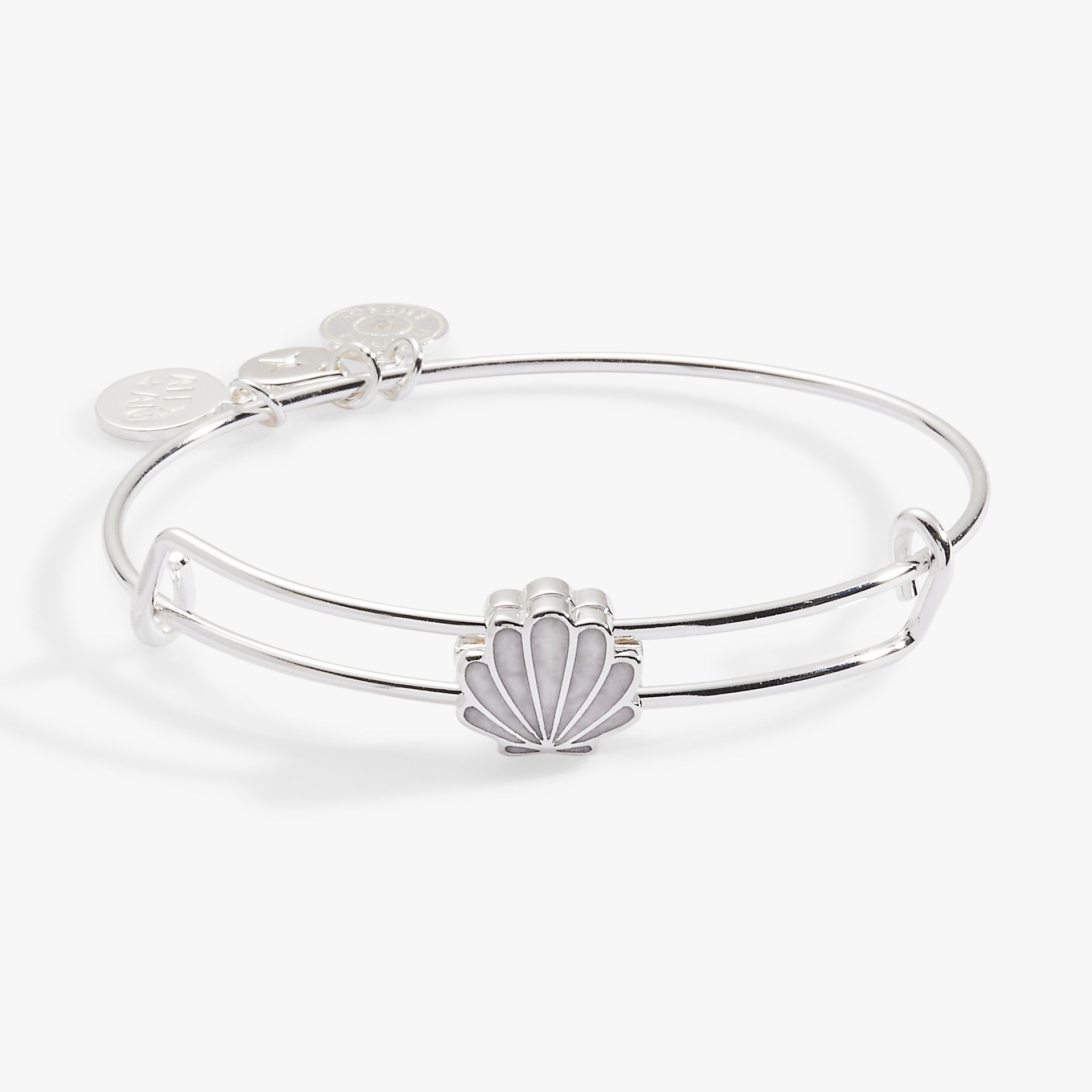 Mother of Pearl Scallop Shell Slider Bangle