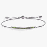 August Everyday Birthstone Pave Bolo Bracelet
