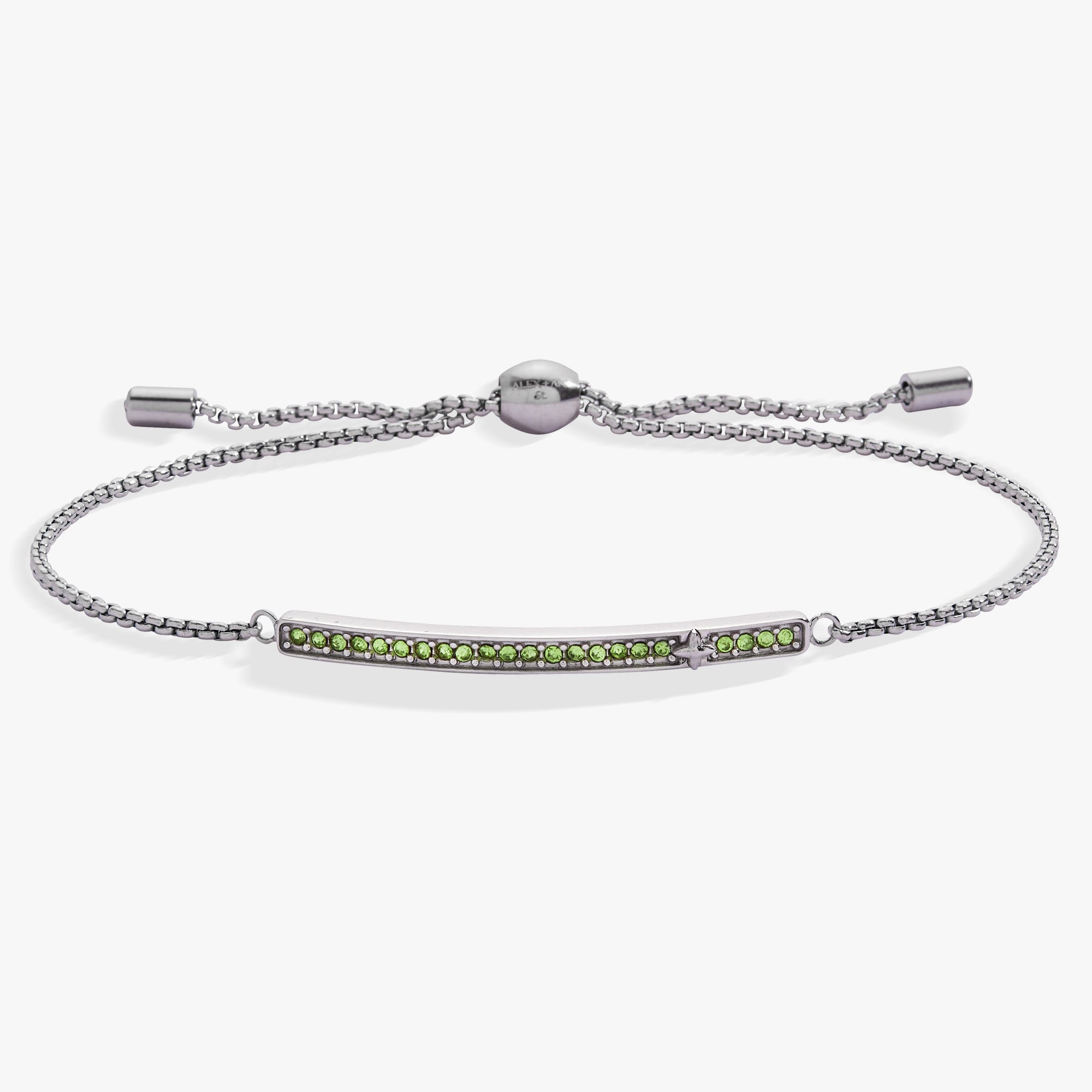 August Everyday Birthstone Pave Bolo Bracelet