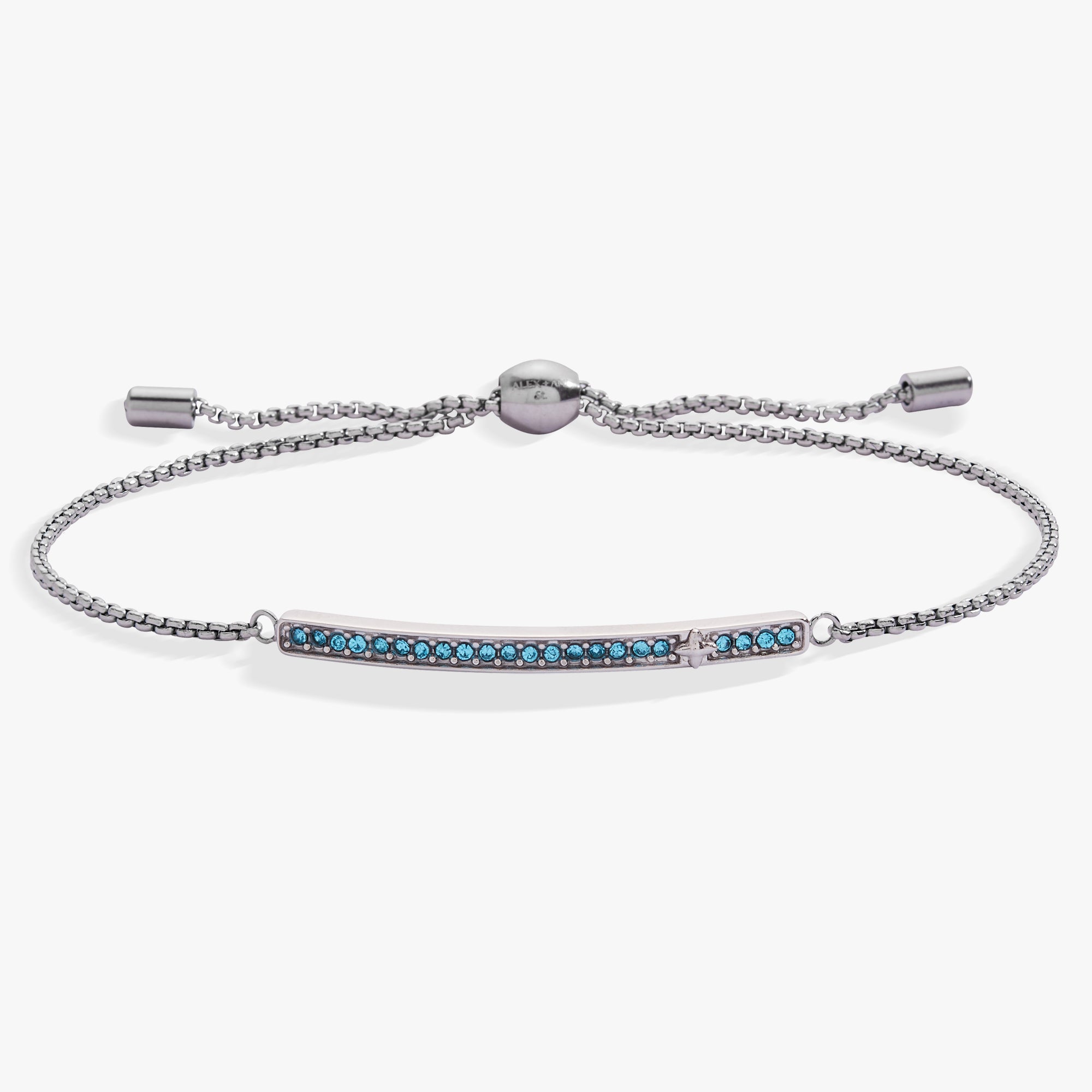 March Everyday Birthstone Pave Bolo Bracelet