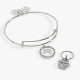 Paw Print Bangle & Charm, Set of 2