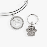 Paw Print Bangle & Charm, Set of 2