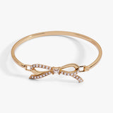 Bow Pearl Coquette Tension Bangle