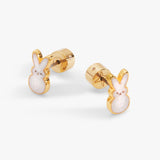 PEEPS® White Pearlized Bunny Studs