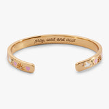 'Pray, Wait and Trust' Cuff Bracelet